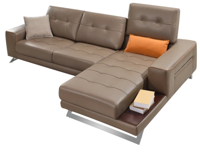 L shaped leather sofa